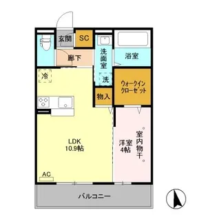 LeHuit E【3階】の間取り