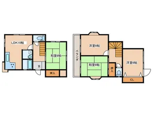 神奈川県秦野市尾尻【一戸建】の間取り