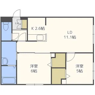北海道札幌市西区八軒三条西2【マンション】の間取り