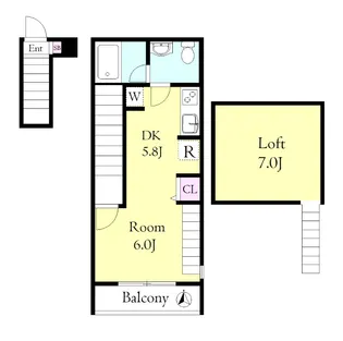 クレール メゾン【2階】の間取り