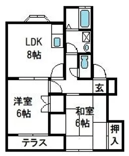 埼玉県さいたま市中央区上峰2【アパート】の間取り