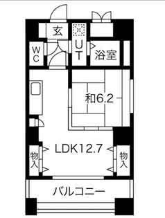 レジデンスカープ博多【7階】の間取り