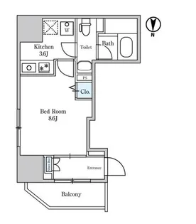 東京都台東区入谷2【マンション】の間取り