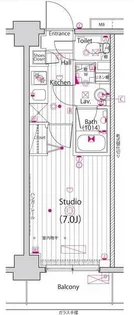 ガーラ・プライム横濱関内【10階】の間取り