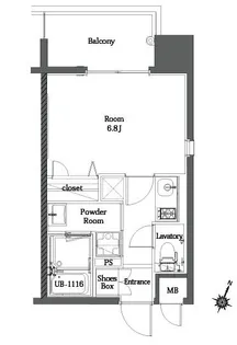 エンクレスト博多MATE【10階】の間取り