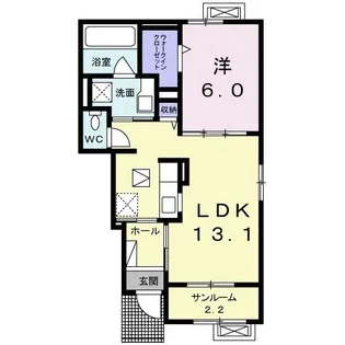 アニマートI【1階】の間取り