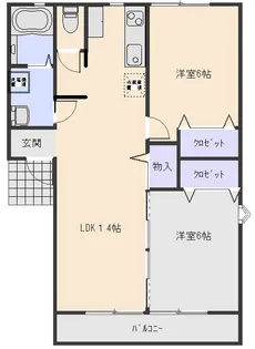 アンテリージェB棟【2階】の間取り