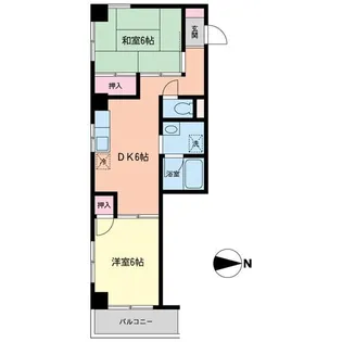 シャルマンクロワール【6階】の間取り