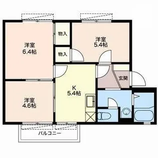 グラシオ アエベA【2階】の間取り