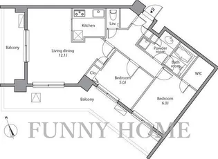 東京都目黒区中目黒5【マンション】の間取り