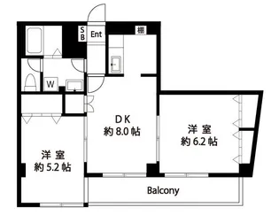 ラ フルール【2階】の間取り