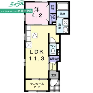グローリ-II【1階】の間取り