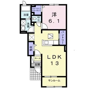 サニーコート B【1階】の間取り