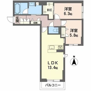 ティターニア【3階】の間取り