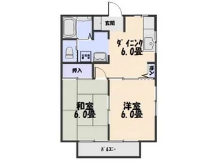 ディアスあおぞら【2階】の間取り