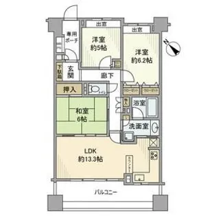 ライオンズマンション横濱元町キャナリシア【3階】の間取り