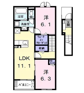 エルディーアールA【2階】の間取り