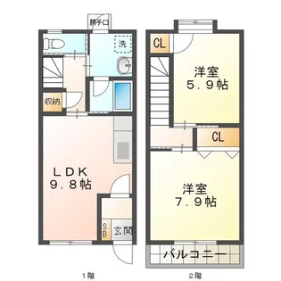 グリーンフィールドB棟【2階】の間取り