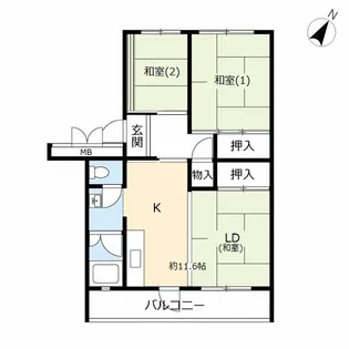 UR幸手【2階】の間取り