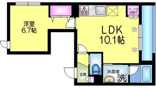 MI CASA KSK【3階】の間取り