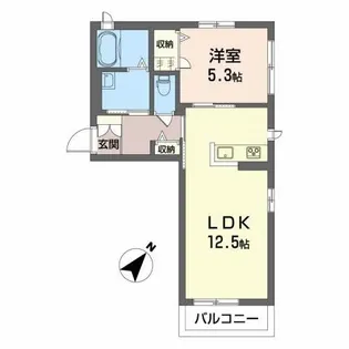 クレールセージ【1階】の間取り