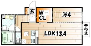 Lire de repos【1階】の間取り