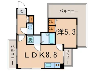 ランデ-ジ東雪ヶ谷【7階】の間取り