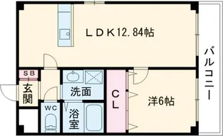 ウエムラグレース忠岡町【2階】の間取り