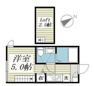 ベイルーム和田町【1階】の間取り
