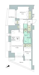 Brillia ist 門前仲町【7階】の間取り