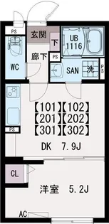 イクシオ入谷【3階】の間取り