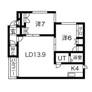 ノースパーク27【2階】の間取り