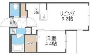 Balboni新札幌(バルボーニ新札幌)【2階】の間取り