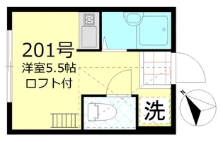 マルケサス立川【2階】の間取り