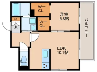 ヘーベルメゾン南常盤台【1階】の間取り