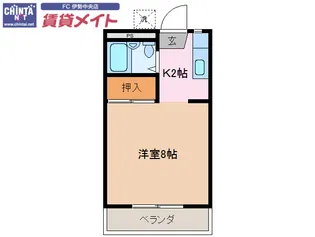 ベルエール新風神社【2階】の間取り