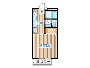 ドミ-ルつかさB棟【1階】の間取り