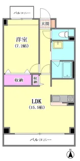 メイプルリーフ中溝【7階】の間取り