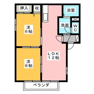 Rin C【2階】の間取り