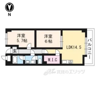 イヌイ星の子ハイツ【5階】の間取り