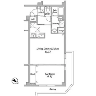 ラクラス下井草【1階】の間取り