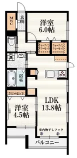 アルカンシェル【2階】の間取り