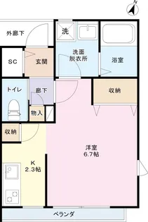 トレフル幡ヶ谷【2階】の間取り