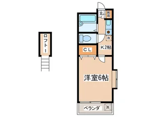 第2ビュ-ハイツ【2階】の間取り