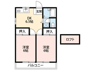 兼六コーポ滝山【2階】の間取り