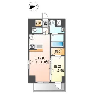 Blue Forest -ブルーフォレスト-【7階】の間取り