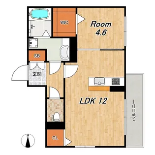 セジュールK【1階】の間取り