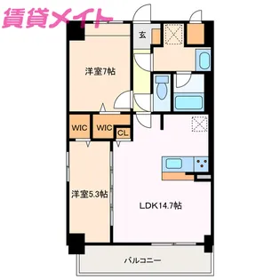 ラ メゾン ド クロシェット【4階】の間取り