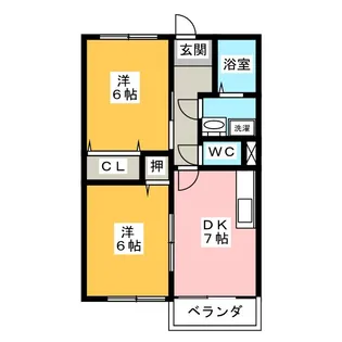 メゾン浜郷B【2階】の間取り