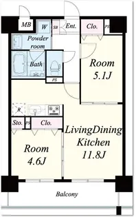 レミオコート都島【4階】の間取り
